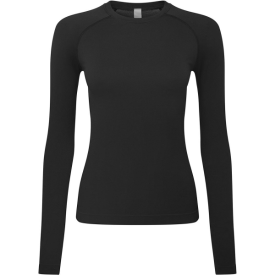Custom Womens Unstoppable Long Sleeve Fresh Underscrub Base Layer T-Shirt Black