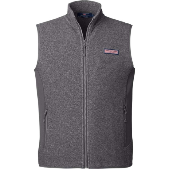 Custom Mens Harbor Fleece Vest Charcoal Heather
