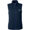 Custom Womens Mountain Sweater Fleece Vest Vineyard Navy