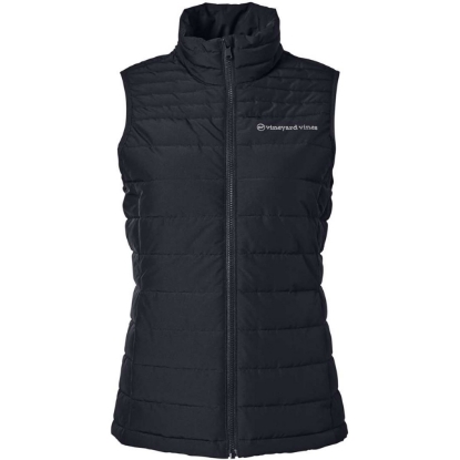 Custom Womens Mountain Weekend Puffer Vest Jet Black