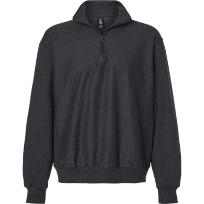 Custom Mens Beefy® Sweats Premium Heavyweight Quarter-Zip Sweatshirt Charcoal Heather