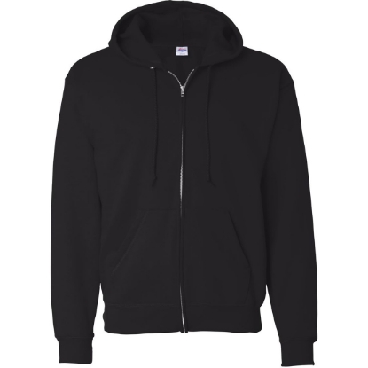 Custom Unisex EcoSmart® Full-Zip Hooded Sweatshirt Black
