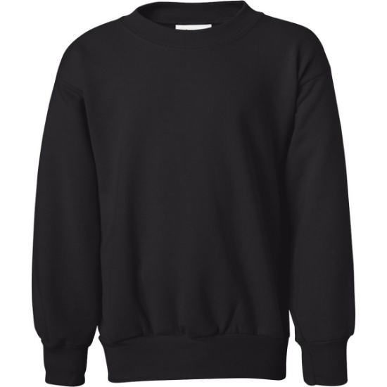 Custom Youth EcoSmart® Crewneck Sweatshirt Black