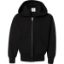 Custom Youth EcoSmart® Full-Zip Hooded Sweatshirt Black