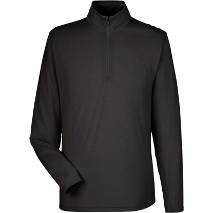 Custom Mens Bandon Quarter-Zip Pullover Puma Black