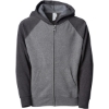 Custom Toddler Lightweight Special Blend Raglan Zip Hood Nickel/ Carbon