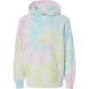Custom Youth Midweight Tie-Dyed Hooded Sweatshirt Tie Dye Sunset Swirl