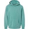 Custom Youth Midweight Pigment-Dyed Hooded Sweatshirt Pigment Mint