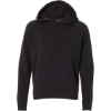 Custom Youth Lightweight Special Blend Raglan Hooded Sweatshirt Black