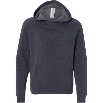 Custom Youth Lightweight Special Blend Raglan Hooded Sweatshirt Midnight Navy