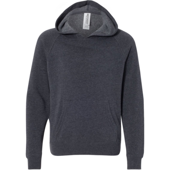 Custom Youth Lightweight Special Blend Raglan Hooded Sweatshirt Midnight Navy