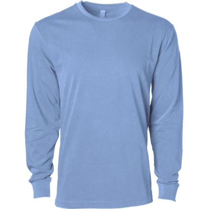 Custom Unisex Premium Long Sleeve T-Shirt Pigment Light Blue