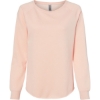 Custom Womens California Wave Wash Crewneck Sweatshirt Blush