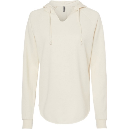 Custom Women’s Lightweight California Wave Wash Hooded Sweatshirt Bone
