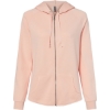 Custom Womens California Wave Wash Full-Zip Hooded Sweatshirt Blush