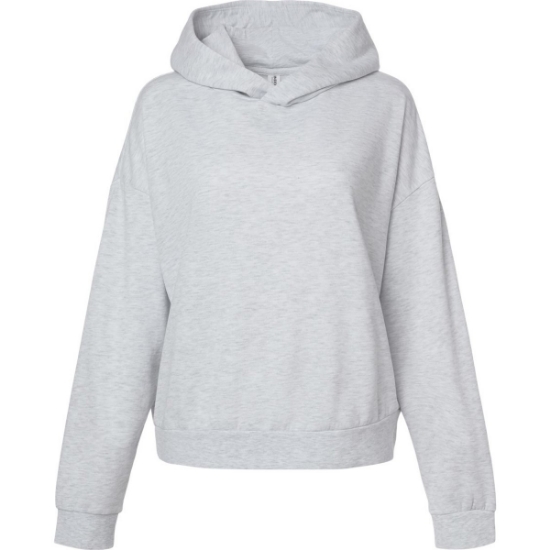 Custom Womens California Wave Wash Sunday Hooded Sweatshirt Ash Heather