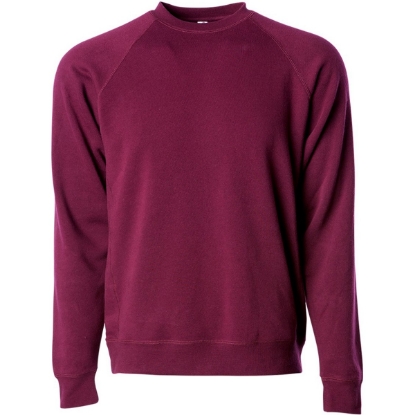 Custom Unisex Special Blend Raglan Crewneck Sweatshirt Maroon
