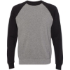Custom Unisex Special Blend Raglan Crewneck Sweatshirt Nickel Heather/ Black