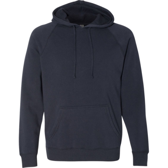 Custom Unisex Special Blend Raglan Hooded Sweatshirt Classic Navy