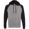 Custom Unisex Special Blend Raglan Hooded Sweatshirt Nickel Heather/ Black