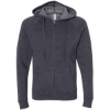 Custom Unisex Special Blend Raglan Full-Zip Hooded Sweatshirt Midnight Navy