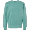 Custom Unisex Midweight Pigment-Dyed Crewneck Sweatshirt Pigment Mint