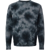Custom Unisex Midweight Tie-Dyed Crewneck Sweatshirt Tie Dye Black