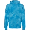 Custom Unisex Midweight Tie-Dyed Hooded Sweatshirt Tie Dye Aqua Blue