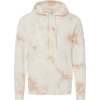 Custom Unisex Midweight Tie-Dyed Hooded Sweatshirt Tie Dye Dusty Pink