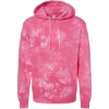 Custom Unisex Midweight Tie-Dyed Hooded Sweatshirt Tie Dye Pink