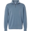 Custom Unisex Pigment-Dyed Quarter-Zip Pullover Pigment Slate Blue