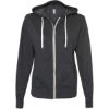Custom Unisex Heathered French Terry Full-Zip Hooded Sweatshirt Charcoal Heather