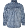 Custom Unisex Sherpa Fleece Quarter-Zip Pullover Frosty Navy