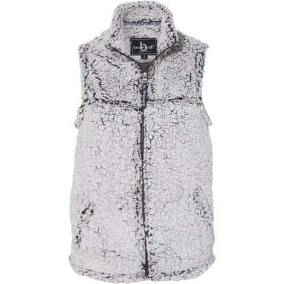 Custom Women’s Sherpa Full-Zip Vest Frosty Grey