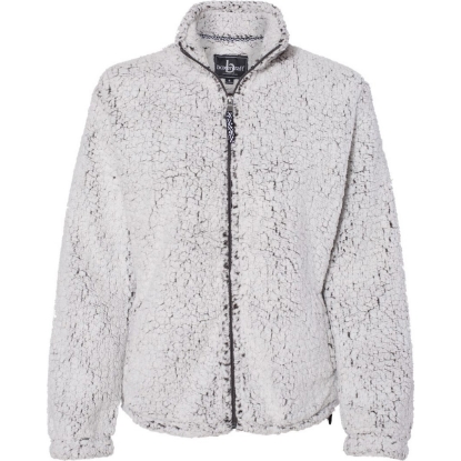 Custom Women’s Sherpa Full-Zip Jacket Frosty Grey