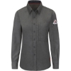Custom Womens iQ Series® Comfort Woven Lightweight Shirt Dark Grey