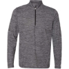 Custom Mens Striated Quarter-Zip Pullover Black