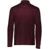 Custom Mens Striated Quarter-Zip Pullover Maroon