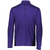 Custom Mens Striated Quarter-Zip Pullover Purple