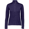 Custom Womens Striated Quarter-Zip Pullover Purple
