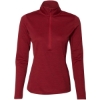 Custom Womens Striated Quarter-Zip Pullover True Red