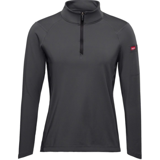 Custom Womens Performance Cadet Collar Quarter-Zip Pullover Carbon