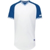 Custom Youth Classic V-Neck Jersey White/ Royal/ White