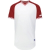 Custom Youth Classic V-Neck Jersey White/ True Red/ White