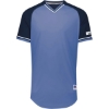 Custom Unisex Classic V-Neck Jersey Columbia Blue/ Navy/ White
