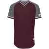 Custom Unisex Classic V-Neck Jersey Maroon/ Steel/ White