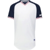 Custom Unisex Classic V-Neck Jersey White/ Navy/ True Red