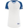 Custom Womens Classic V-Neck Jersey White/ Royal/ White