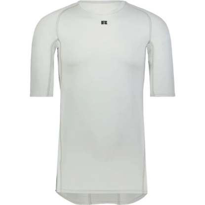 Custom Unisex CoolCore® Half Sleeve Compression Shirt Grid Iron Silver