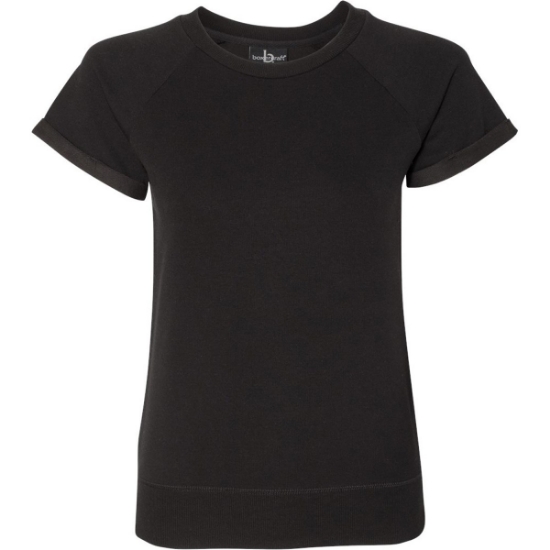 Custom Womens Sweetheart French Terry Pullover Black
